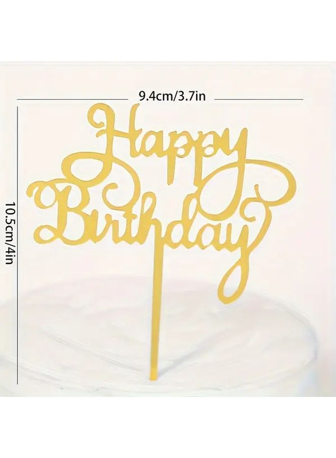 Happy Birthday Cake Toppers 10 Pcs Acrylic Party Decorations For Halloween Christmas - Image 5