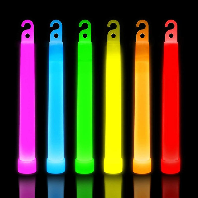 Glow Mind 30 عصي توهج فائقة السطوع بالجملة - عصي توهج متعددة الاستخدامات للحفلات، التخييم، إضاءة الطوارئ ومجموعة البقاء مع مدة 12 ساعة (متعددة الألوان) - Image 1