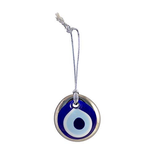 EBSEM Platinum Plating Handmade Evil Eye Turkish Greek Glass Charm Decorative Ornament for Good Luck, Success and Protection (1.5 Inches) - Image 3