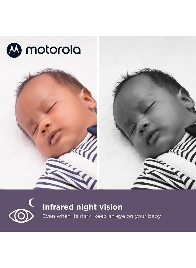 Motorola Nursery - Motorola Baby Monitor VM44 - WiFi Video Baby Monitor with Camera 4.3" HD Screen - Connects to Nursery App, 1000ft Long Range, Two-Way Audio, Remote Pan-Tilt-Zoom, Room Temp, Lullabies, Night Vision - Image 1