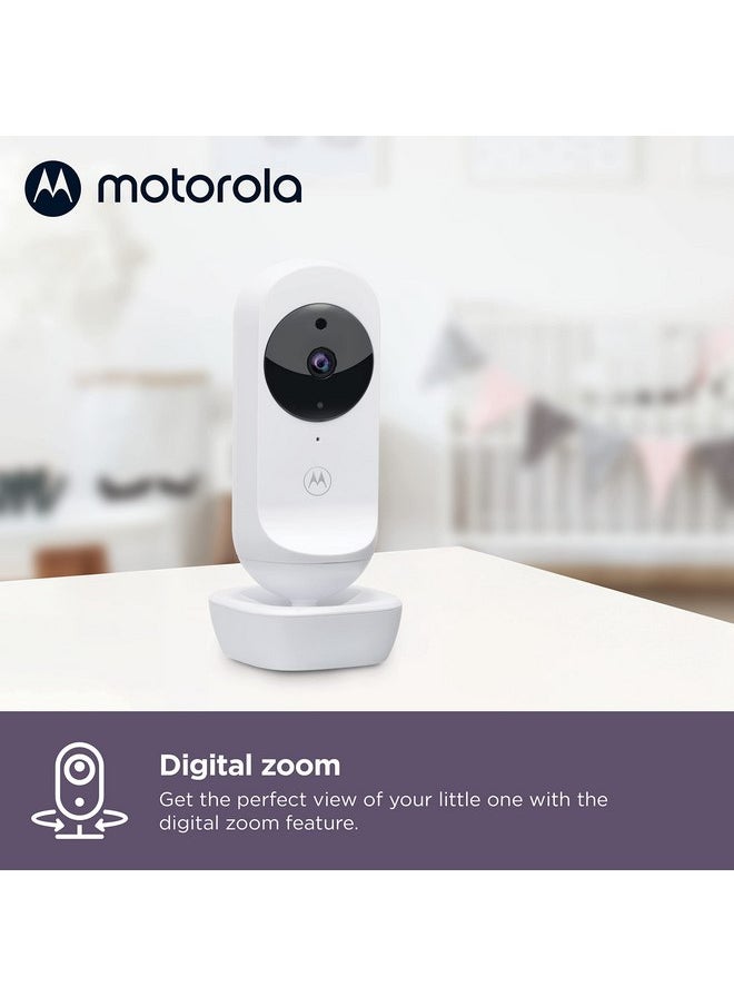 Motorola Nursery - Motorola Baby Monitor VM44 - WiFi Video Baby Monitor with Camera 4.3" HD Screen - Connects to Nursery App, 1000ft Long Range, Two-Way Audio, Remote Pan-Tilt-Zoom, Room Temp, Lullabies, Night Vision - Image 1