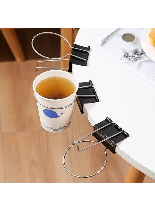 Black Stainless Steel Cup Holder With Pen Slot Ergonomic Desk Organizer For Office Home Bathroom - Image 1