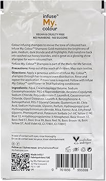 infuse my. colour Infuse My Colour Gold Shampoo for Unisex 15 ml - Image 2