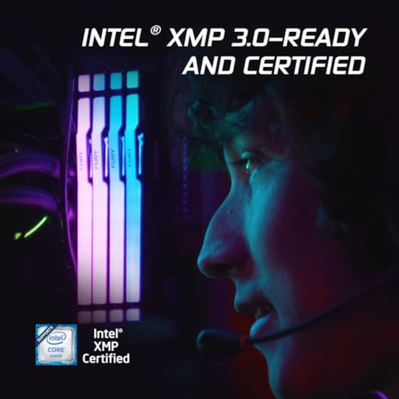 ذاكرة وصول عشوائي لسطح المكتب للألعاب وإنشاء المحتوى، DDR5 6000MT/s CL36، 32 جيجابايت 2 × 16 جيجابايت، مبدد حراري أسود مع إضاءة RGB، معتمد من AMD EXPO، جاهز للتوصيل والتشغيل - Image 4