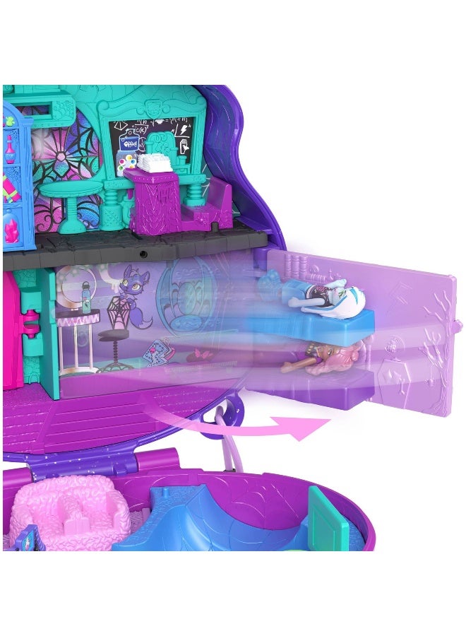 Polly Pocket بولى بوكيت × مونستر هاي كومباكت مع 3 دمى ميكرو وإكسسوارات - Image 3