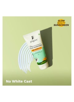 PILGRIM Pilgrim 2% Niacinamide Glow Sunscreen SPF 50 +++ for men and women with Spanish Squalane | Enhances Glow, Broad spectrum, Non-greasy, No white cast & Prevents Tanning | All skin types | 50 gm  - Image 2