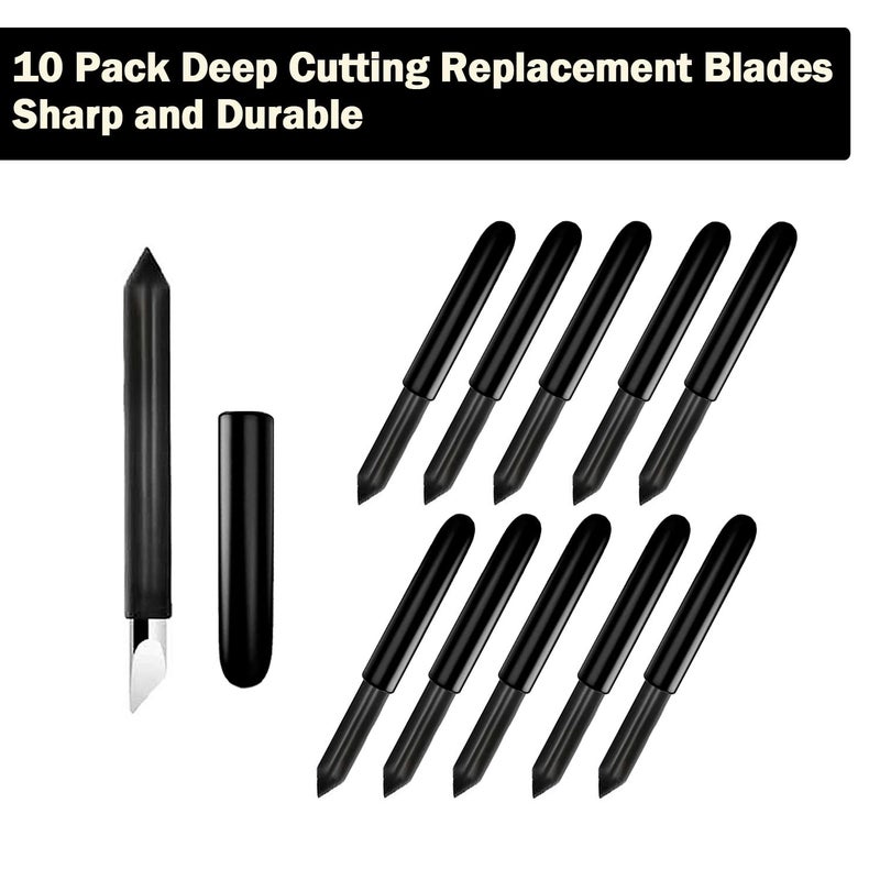 Niantime 10PCS Replacement Deep Point Cutting Blades Compatible with Cricut Maker/Maker 3 Cutting Machines, Replacement Cutting Blades Compatible with Explore Air/Air 2/Explore Air 3, Cut Thicker - Image 2