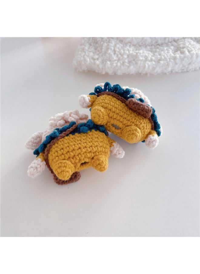 Generic - Knitted Backpack Lamb Suitable For Apple AirPods 4 Generation Pro2 Bluetooth Headset Protective Cover 1/2/3 Generation Soft Case-Color:Knitted Backpack Lamb-Applicable Model:Airpods 3rd Generation - Image 1