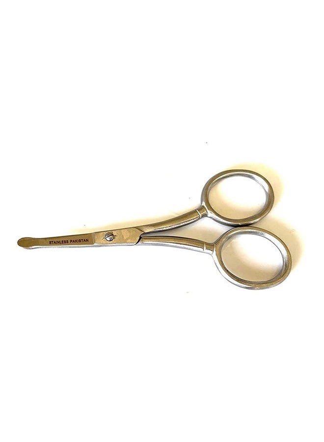 MedTool NOSE HAIR TRIMMER SCISSORS CURVED 3.5" - ROUND TIP FOR EAR, EYEBROW, BEARD & MUSTACHE TRIMMING - Image 1