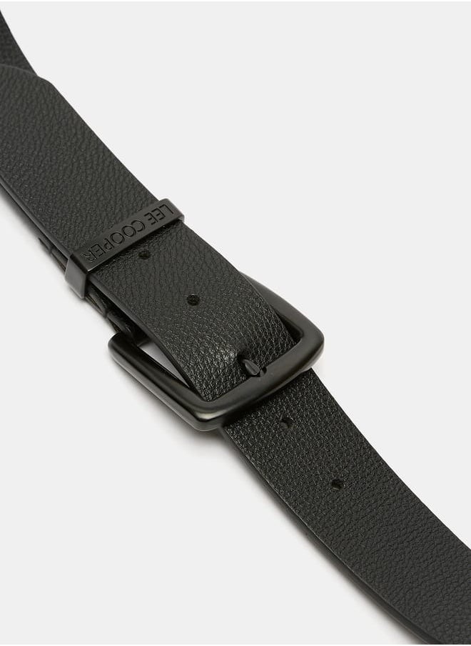 Lee Cooper - Men's Textured Waist Belt with Pin Buckle Closure - Image 1