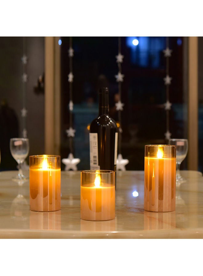 نيبمينينت شموع تعمل بالبطارية مكونة من 3 قطع مزودة بجهاز تحكم عن بعد متعدد الألوان - Image 3