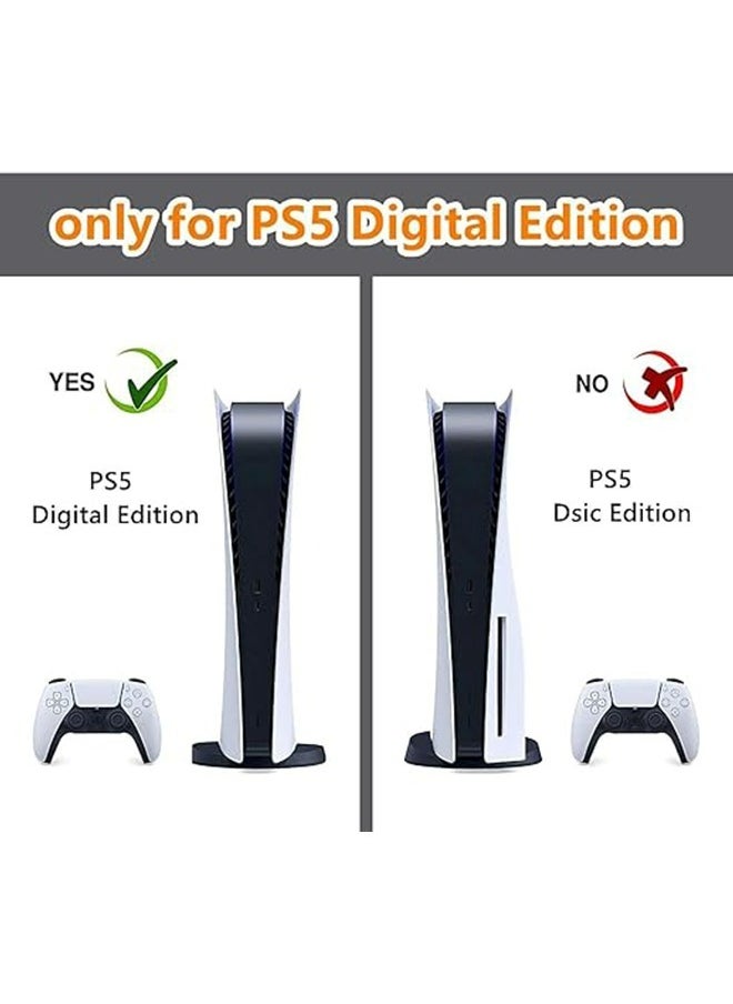 IINE - ملصق وحدة تحكم الإصدار الرقمي PS5، مجموعة أغلفة وحدة تحكم وحدة التحكم Sony PS5، ملصق لاصق لاصق لوحدة التحكم الإصدار الرقمي PS5، ملصق فيلم واقي لـ PS5 Joker، ملصق غطاء من الفينيل - Image 1