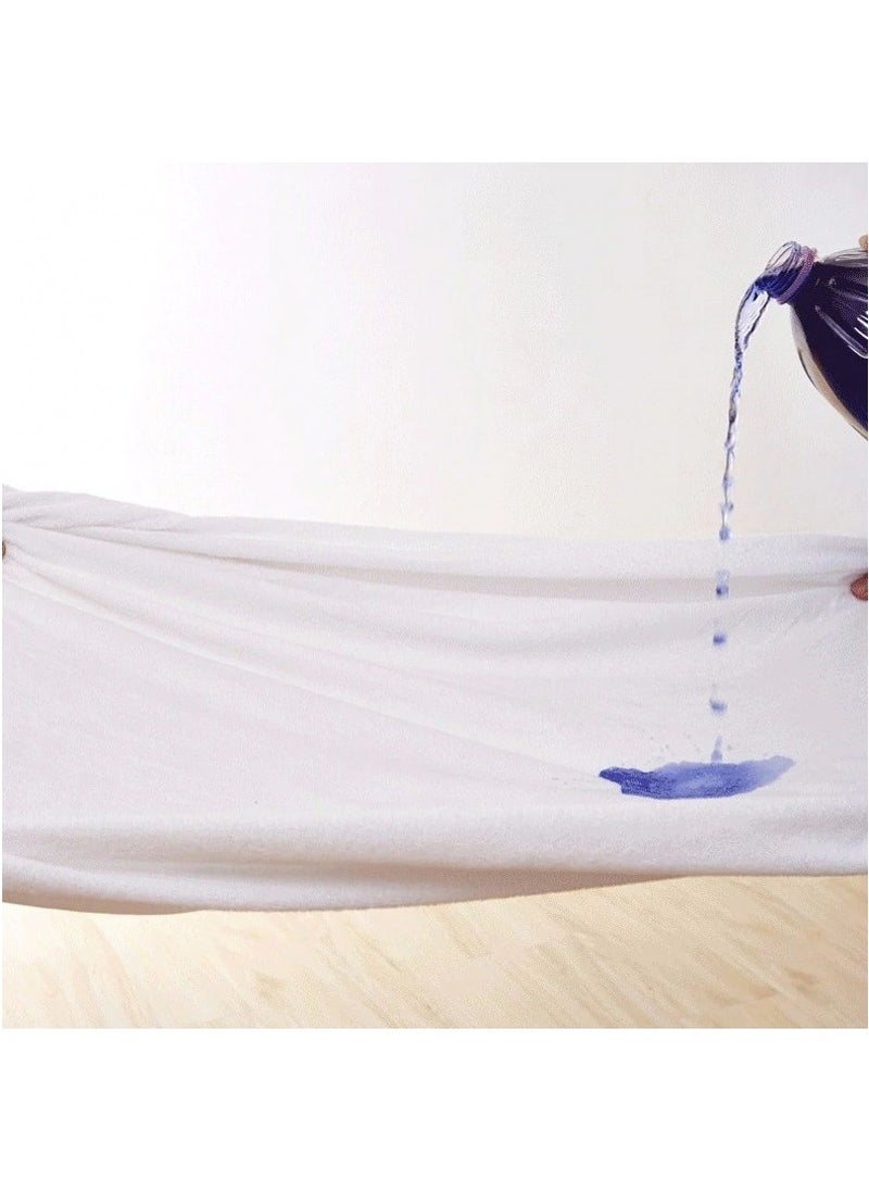 Fabienne Waterproof Mattress Protector Cotton 150x200cm Double/Queen Bed Size Cotton+TPU High Absorption Pad Cover for Bed Fitted Style 100% Waterproof Breathable and Durable White  - Image 5