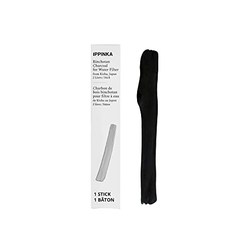IPPINKA Binchotan Charcoal Water Purifying Filter from Kishu, Japan - 1 Stick - Filters 2L - 3-4 Hour Filtering Time - Image 1