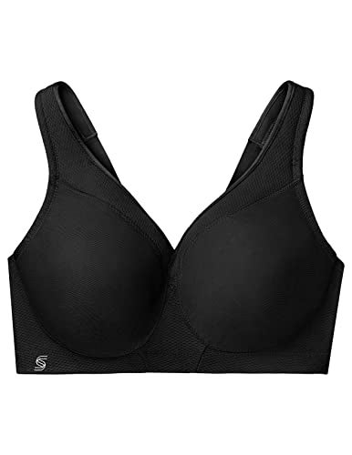 Glamorise Full Figure Plus Size MagicLift Seamless Sports Bra Wirefree #1006 Black - Image 4