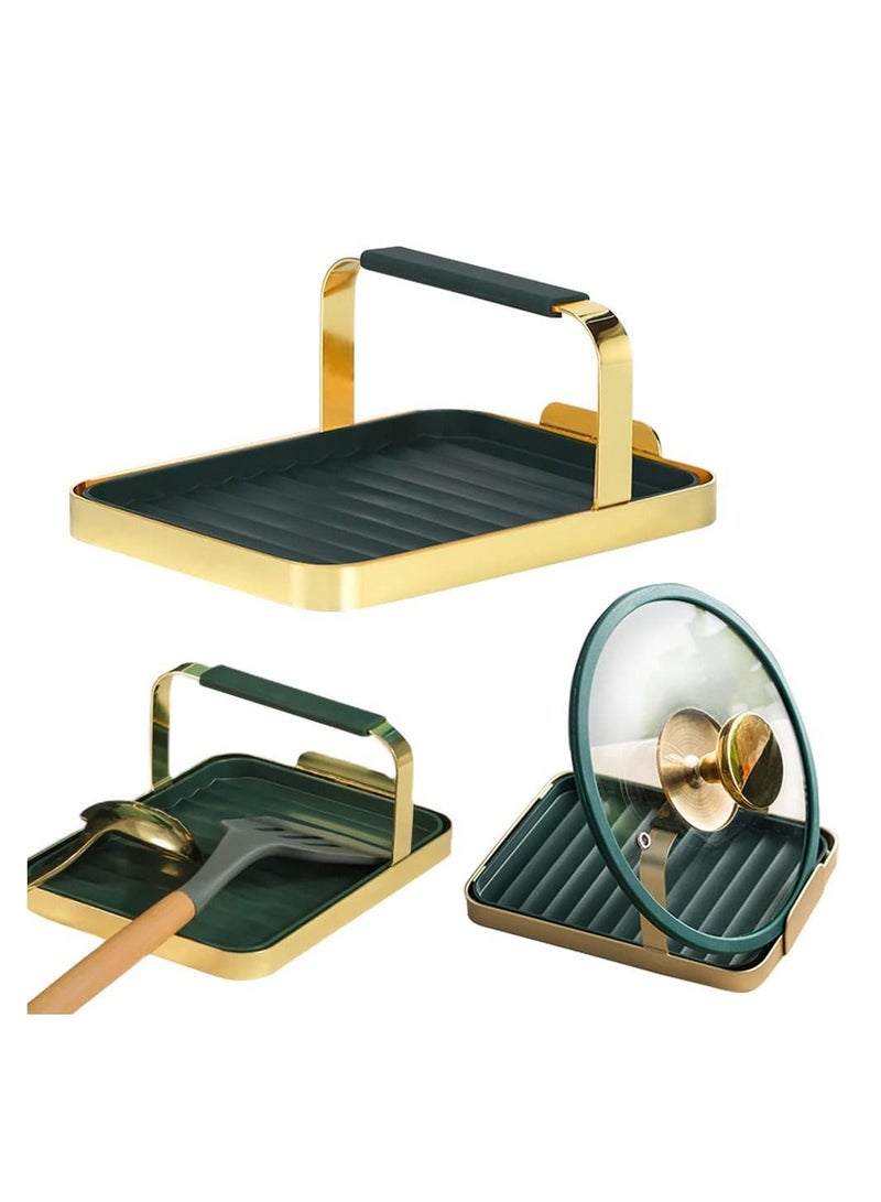 شو وو Kitchen Utensil Rest, Spoon Holder with Lid Holder, Non-slip Food Grade and Rest for Counter Spoons, Ladles, Tongs & More  - Image 1