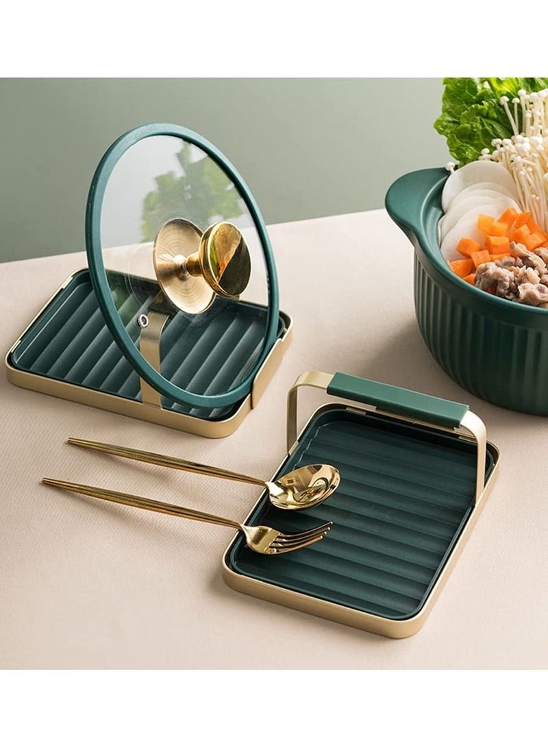 شو وو Kitchen Utensil Rest, Spoon Holder with Lid Holder, Non-slip Food Grade and Rest for Counter Spoons, Ladles, Tongs & More  - Image 4