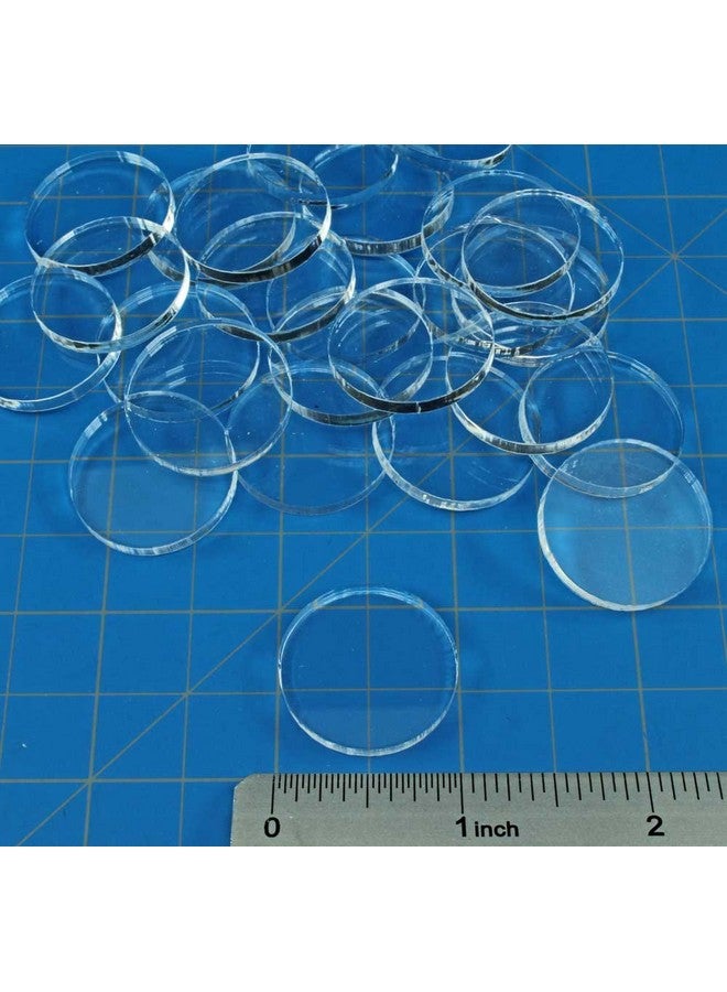 LITKO Clear Miniature Bases, Circular 1 Inch, 3mm Clear (25) - Image 2