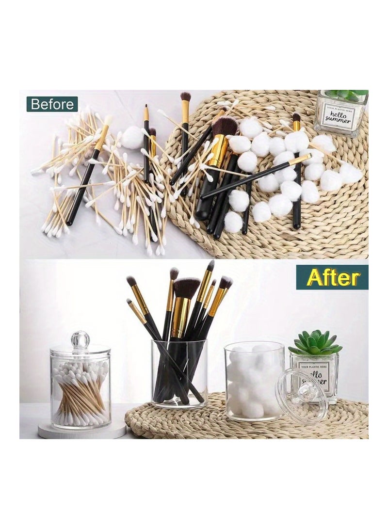 ORiTi 1-Piece Cotton Swabs Storage Holder Acrylic Transparent - Image 2