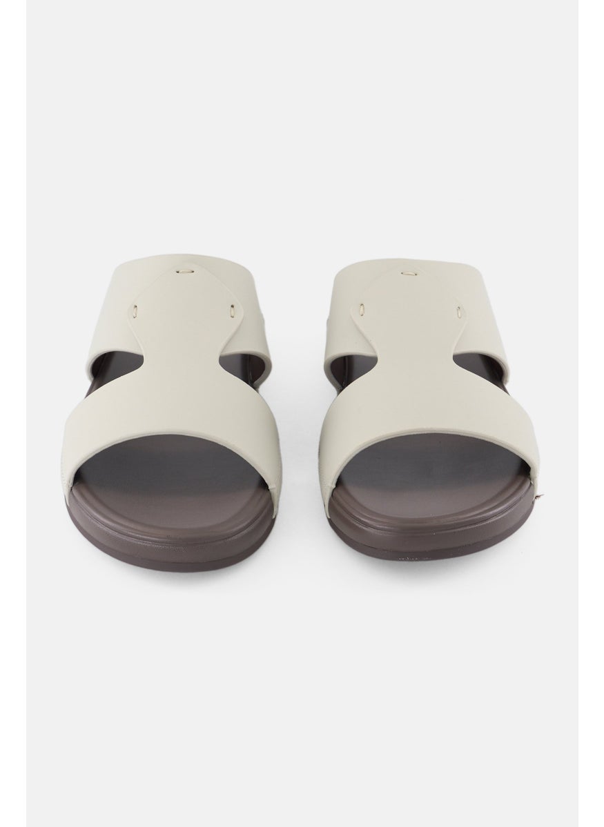 Algspar Men Slip On Arabic Sandals, Light Grey  - Image 3
