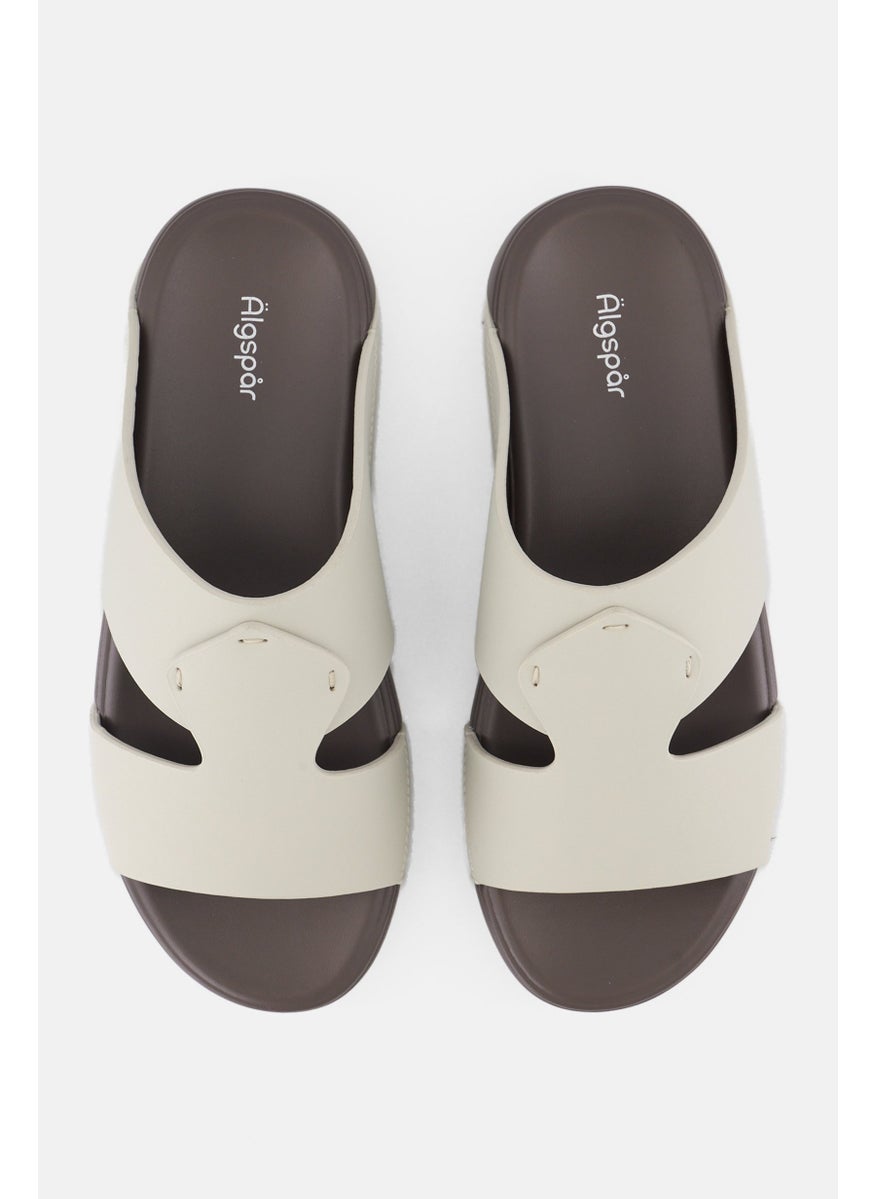 Algspar Men Slip On Arabic Sandals, Light Grey  - Image 2