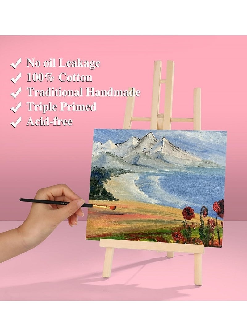 5-Pack Canvas Board for Painting, 8x10inch Canvas for Painting Cotton Primed Acid Free Blank Canvas Panels for Markers, Oil Paint, Watercolor, Acrylic Paint, Gouache and Tempera. - Image 3