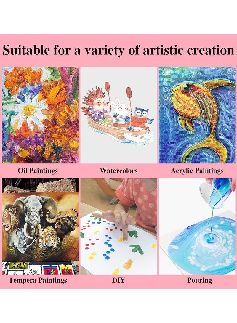 5-Pack Canvas Board for Painting, 8x10inch Canvas for Painting Cotton Primed Acid Free Blank Canvas Panels for Markers, Oil Paint, Watercolor, Acrylic Paint, Gouache and Tempera. - Image 4