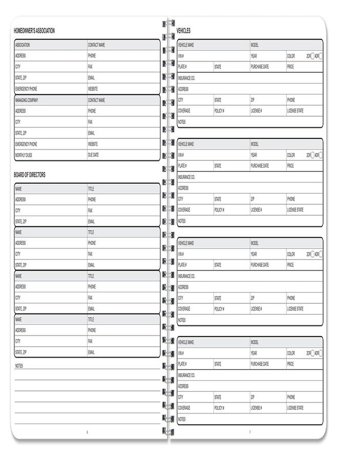 BookFactory Home Inventory Log Book, 8.5" x 11" Wire-O, 100 Pages - Image 5
