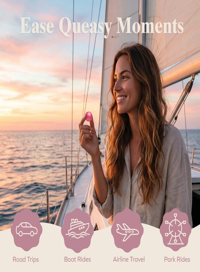 Three Lollies Queasy Drops Natural Motion Sickness Support - Non-Drowsy Lozenges for Nausea, Upset Stomach, Car & Sea Sickness, Gluten-Free, 4 Flavors (Ginger, Cola, Peppermint, & Raspberry), 12 Count - Image 5