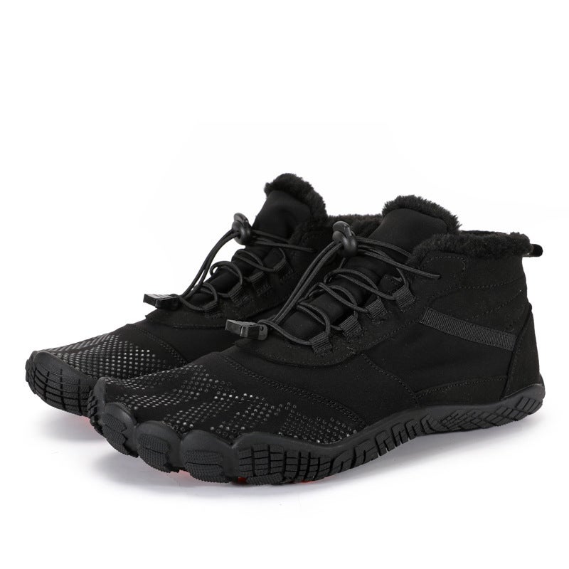 Fujian Winter Fleece-Lined Waterproof Five-Finger Snow Boots Warm And Comfortable Couple High-Top - Image 1