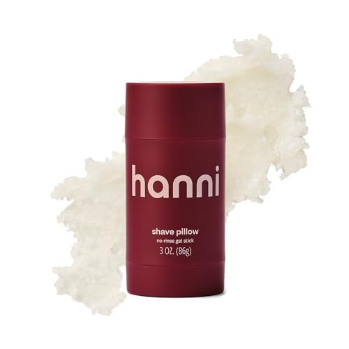HANNI Shave Pillow Shaving Gel for Women and Men Hair Removal Products for Pubic Body Hair or Legs InShowerWaterless Razor Travel Friendly Skin Care Moisturizer Womens Grooming 3 oz