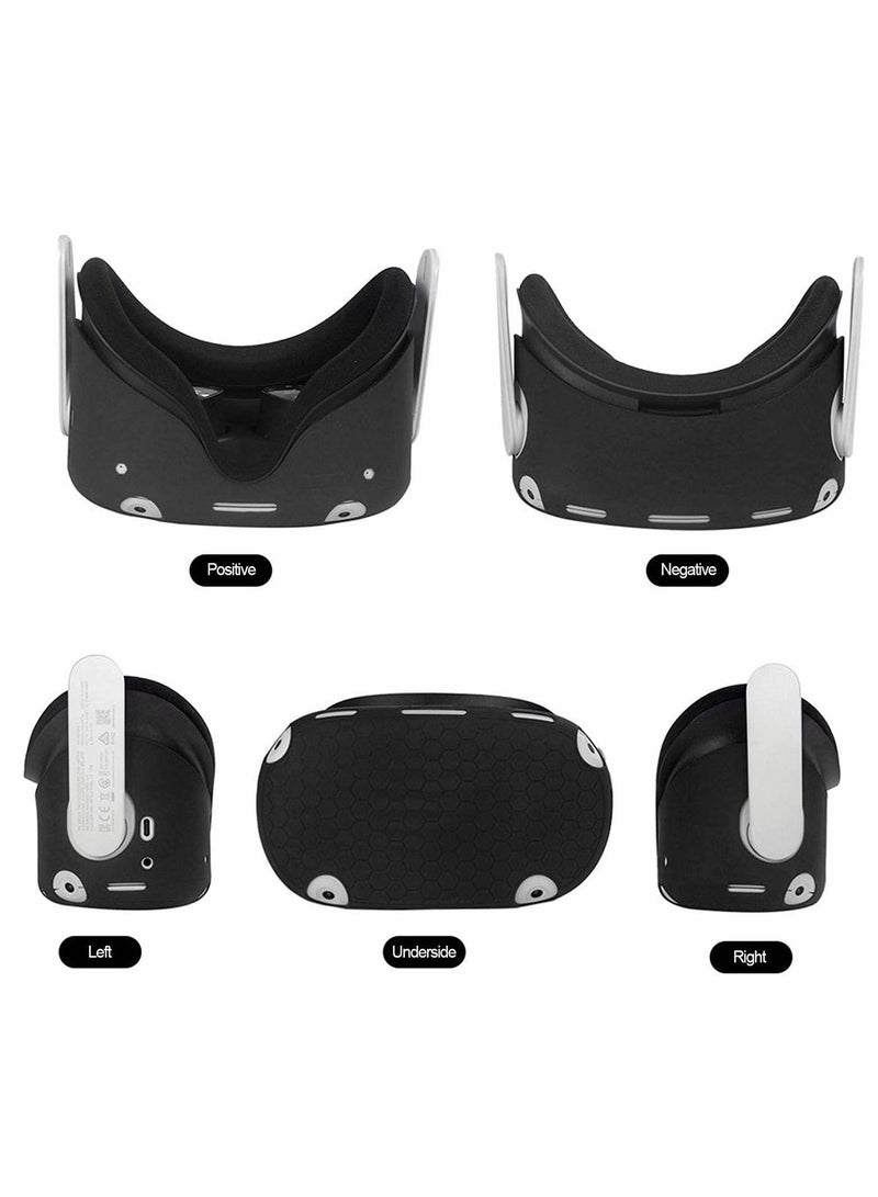 VR Case Front Protector Silicone Anti-Slip Anti-Scratch Anti-Dust Shockproof for Quest 2 - Image 3