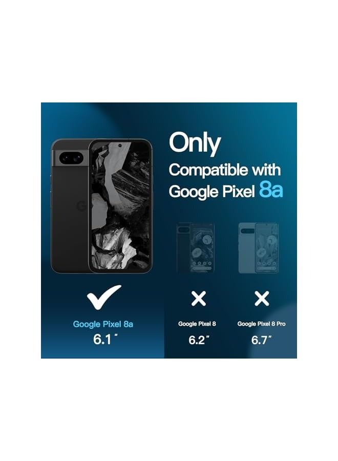 Jetech Screen Protector for Google Pixel 8a 6.1-Inch, Tempered Glass Film with Easy Installation Tool, Fingerprint Compatible, HD Clear, 3-Pack - Image 2
