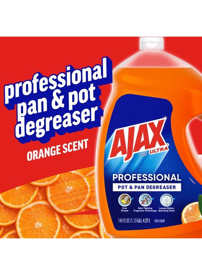 Ajax Ultra Professional Pot & Pan Degreaser Dish Liquid, Orange Scent - 145 Fluid Ounce (pack of 4) - Image 2