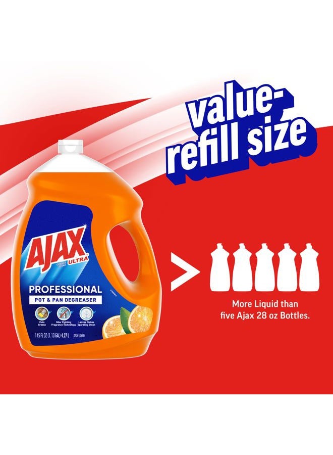 Ajax Ultra Professional Pot & Pan Degreaser Dish Liquid, Orange Scent - 145 Fluid Ounce (pack of 4) - Image 3