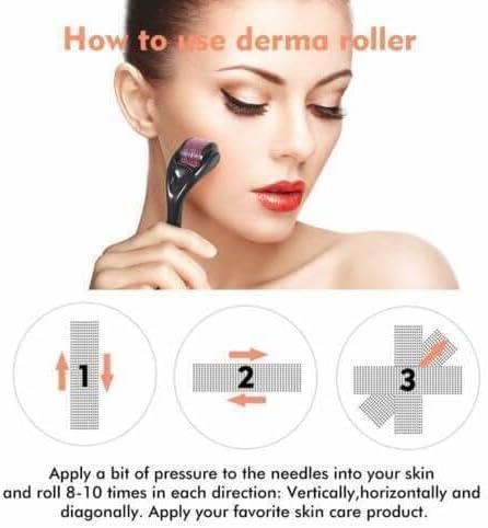 Derma Roller 05mm Anti Ageing Men Beard Roller 540 Titanium Micro Needling Roller Microneedling Roller Hair Growth Scalp Roller Derma Kit for Skin Rejuvenation DermaRoll05mm - Image 4