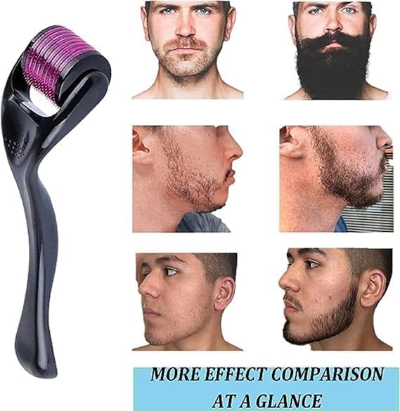 Derma Roller 05mm Anti Ageing Men Beard Roller 540 Titanium Micro Needling Roller Microneedling Roller Hair Growth Scalp Roller Derma Kit for Skin Rejuvenation DermaRoll05mm - Image 3