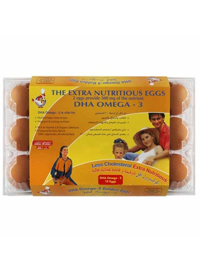 DHA Omega 3 Eggs, Brown - 15 eggs, UAE