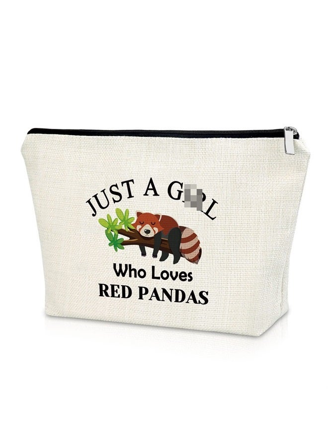 Sazuwu Red Panda Lover Gift for Women Makeup Bag Red Panda Themed Gifts Animal Lover Gift Cosmetic Bag Animal Panda Lover Gifts for Daughter Sister Graduation Christmas Gifts Cosmetic Travel Pouch - Image 1