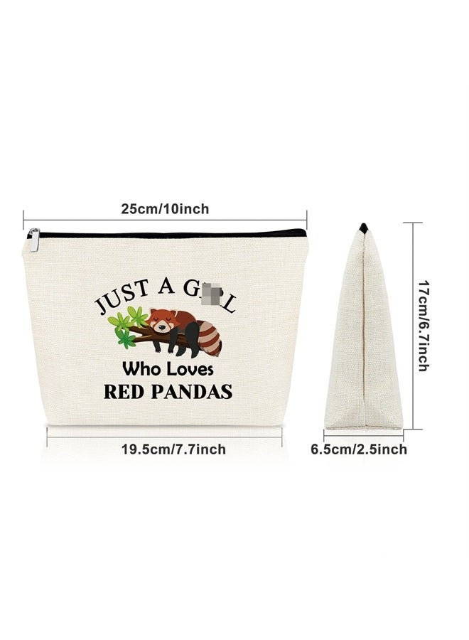 Sazuwu Red Panda Lover Gift for Women Makeup Bag Red Panda Themed Gifts Animal Lover Gift Cosmetic Bag Animal Panda Lover Gifts for Daughter Sister Graduation Christmas Gifts Cosmetic Travel Pouch - Image 3