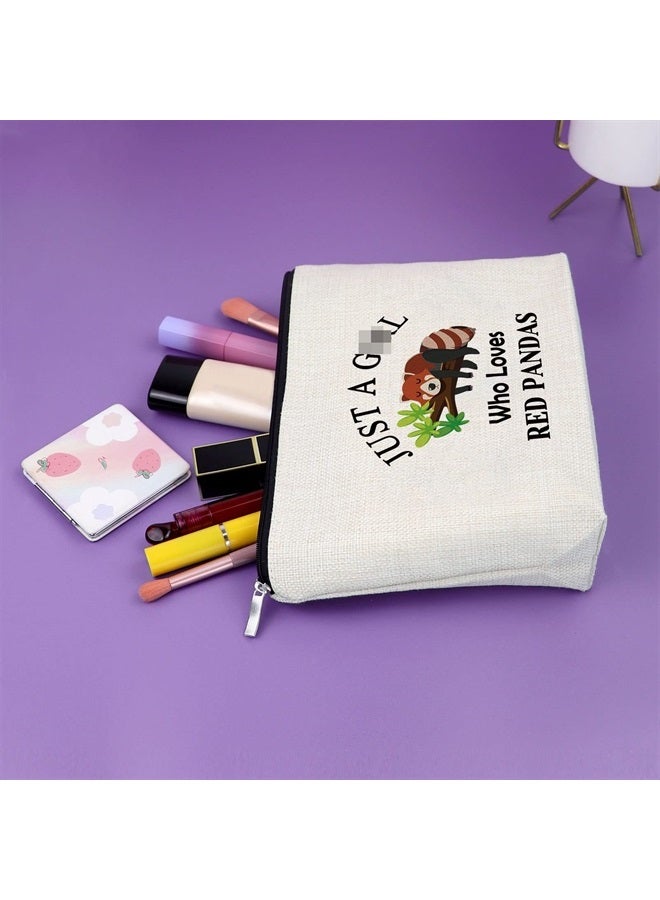 Sazuwu Red Panda Lover Gift for Women Makeup Bag Red Panda Themed Gifts Animal Lover Gift Cosmetic Bag Animal Panda Lover Gifts for Daughter Sister Graduation Christmas Gifts Cosmetic Travel Pouch - Image 5