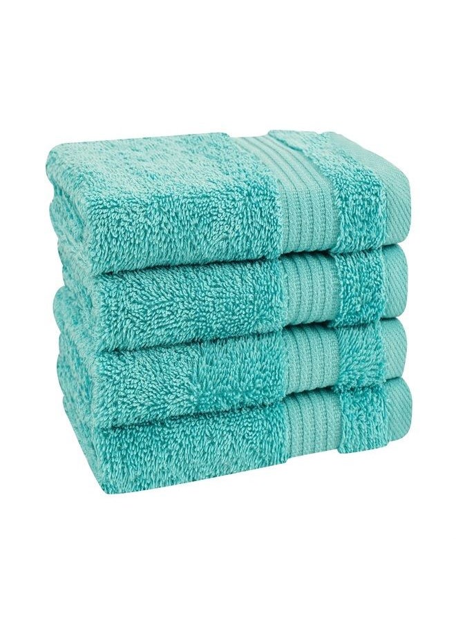Cotton Paradise 6 Piece Towel Set, 100% Turkish Cotton Soft Absorbent Towels for Bathroom, 2 Bath Towels 2 Hand Towels 2 Washcloths, Turquoise Towel Set  - Image 2