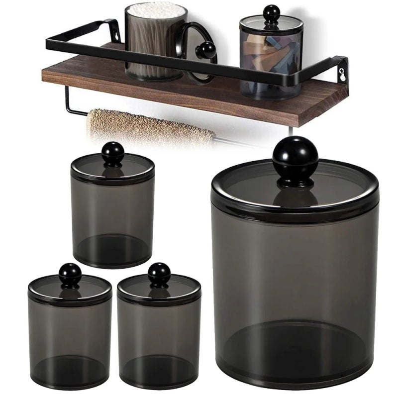Modern Acrylic Bathroom Organizer Jar Set - Image 1