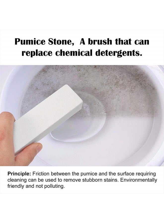 FALAMON 6 Pack Pumice Stone for Toilet Bowl Cleaning, Scouring Stick Remove Toilet Bowl Hard Water Rings, Calcium Buildup and Rust Suitable for Cleaning Toilet, Bathroom, Kitchen Sink, Grill（White - Image 2