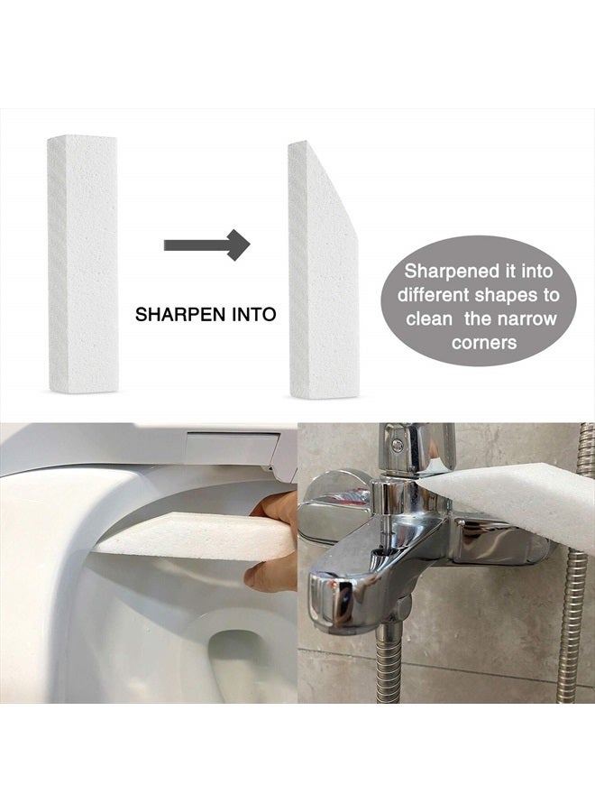 FALAMON 6 Pack Pumice Stone for Toilet Bowl Cleaning, Scouring Stick Remove Toilet Bowl Hard Water Rings, Calcium Buildup and Rust Suitable for Cleaning Toilet, Bathroom, Kitchen Sink, Grill（White - Image 5