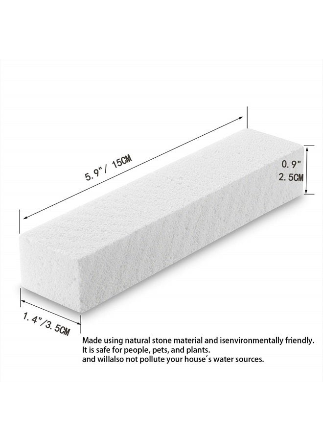 FALAMON 6 Pack Pumice Stone for Toilet Bowl Cleaning, Scouring Stick Remove Toilet Bowl Hard Water Rings, Calcium Buildup and Rust Suitable for Cleaning Toilet, Bathroom, Kitchen Sink, Grill（White - Image 3