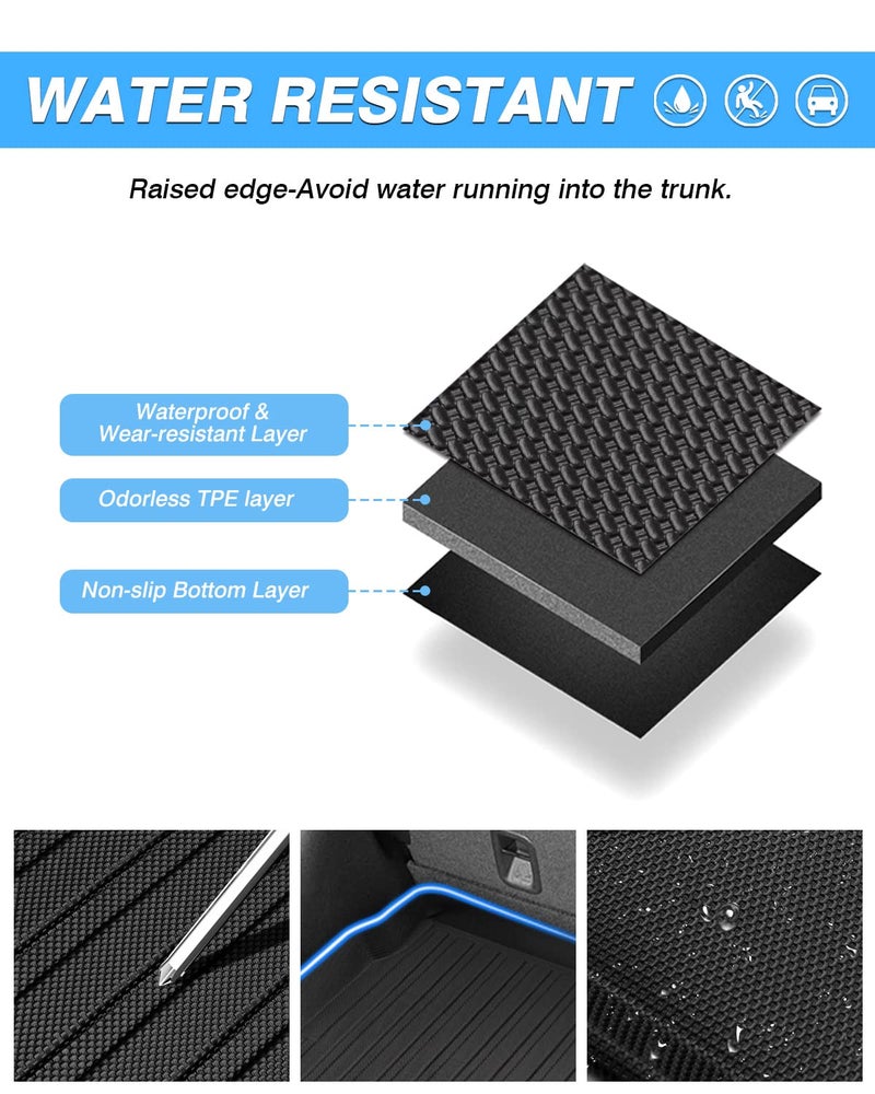 Powerty Cargo Liner for 2023 2024 2025 2026 Honda CRV Accessories (Include Hybrid), Fit Cargo Deck in Upper Position CR-V Cargo Mat, All Weather Car Rear Trunk Mat Cargo Protector (Not for Gasoline) - Image 4