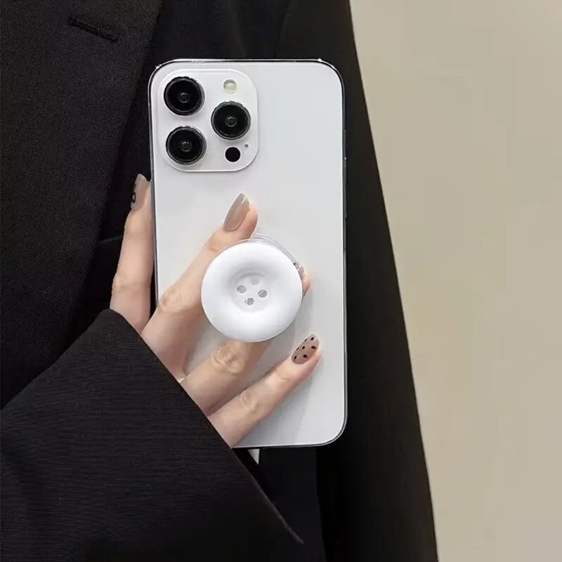 هاتف محمول متعدد الألوان بحامل قابل للطي لطيف، حامل هاتف ذكي متعدد الاستخدامات قابل للالتصاق بظهر الهاتف، لسطح المكتب والمكتب والترفيه، متوافق مع آيفون وأندرويد، هدية عيد ميلاد للعائلة والأصدقاء، مقبض هاتف للدفع والسحب. - Image 1