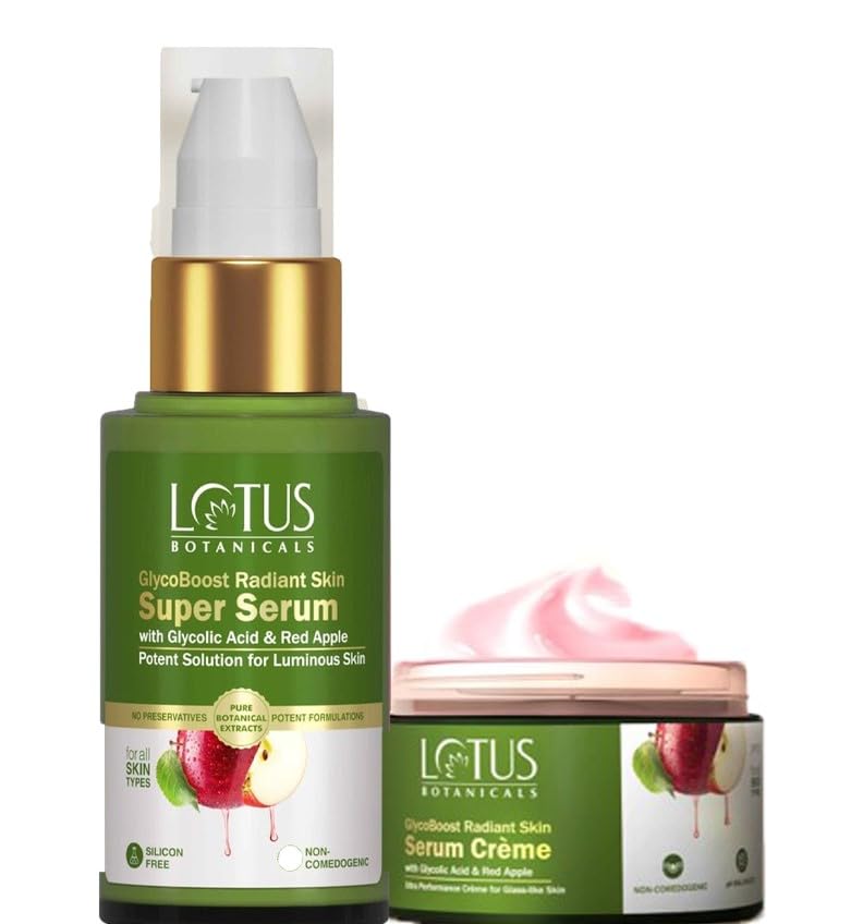 LOTUS BOTANICALS Lotus Botanicals GlycoBoost Serum Cream50g Face Serum30ml Set of 2 - Image 1