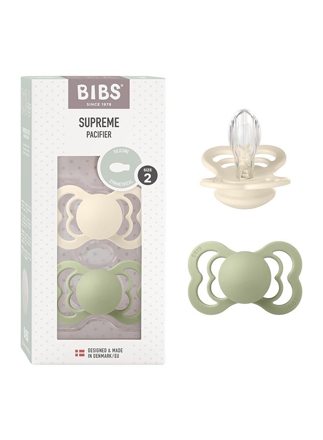 بيبس لهاية أطفال قطعتين حديثي الولادة ٦-١٨ شهر مطاط طبيعي آمن خالٍ من  فتحات تهوية كبيرة لسلامة أكبر مقاس ١ صنع في الدنمارك - Image 1